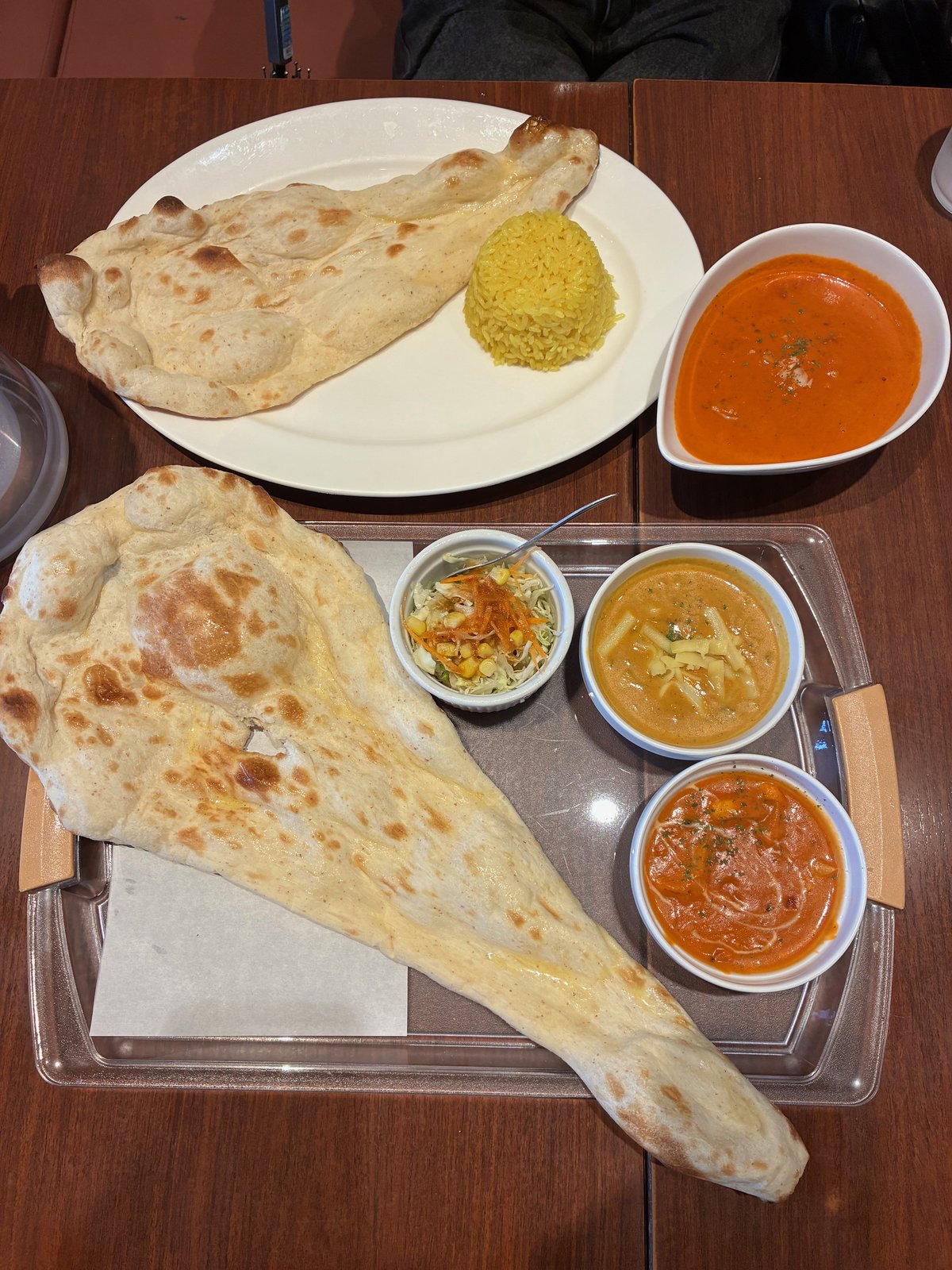 日替わりカレーランチとハーフナンセット